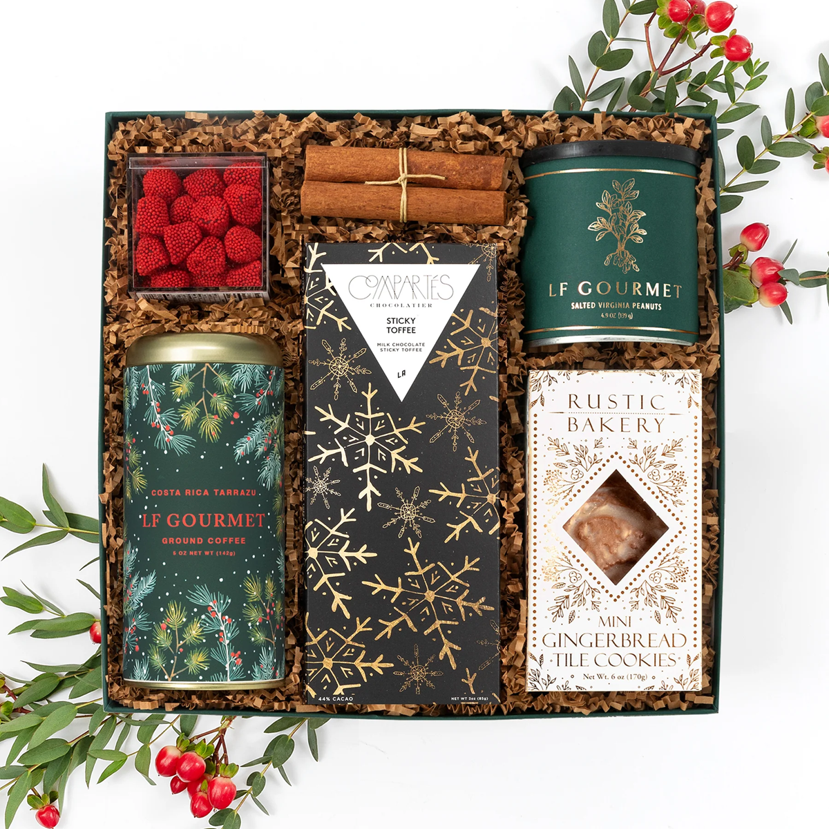 Artisan Holiday Gift Set – Gourmet Coffee, Rustic Bakery Cookies & Chocolates